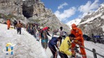 Heavy  rainfall temporarily stop suspended Amarnath Yatra