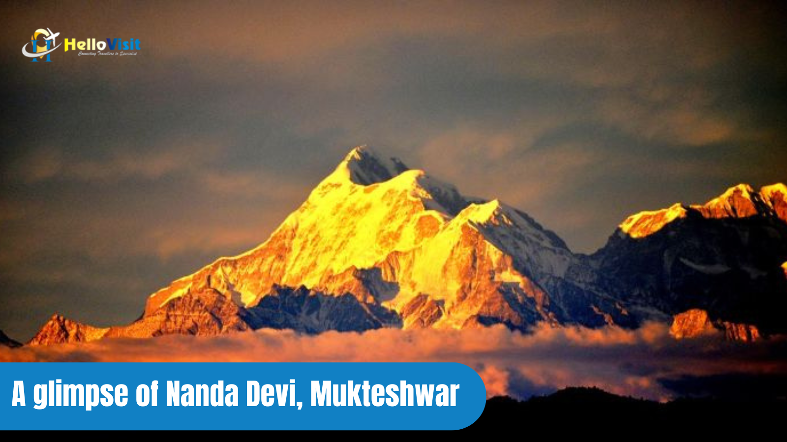 A glimpse of Nanda Devi, Mukteshwar