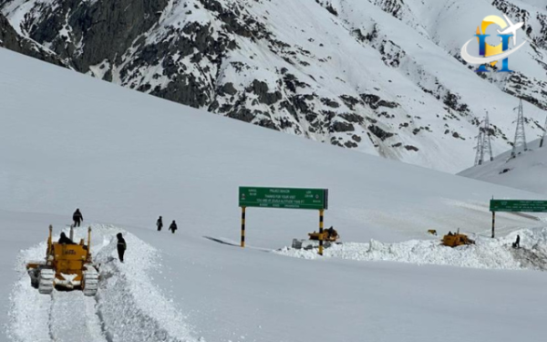 This year, the Srinagar-Leh highway Reopened in a performance 68 days